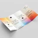 Free DL quad fold flyer mockup