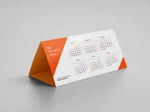 Free DL tent calendar mockup
