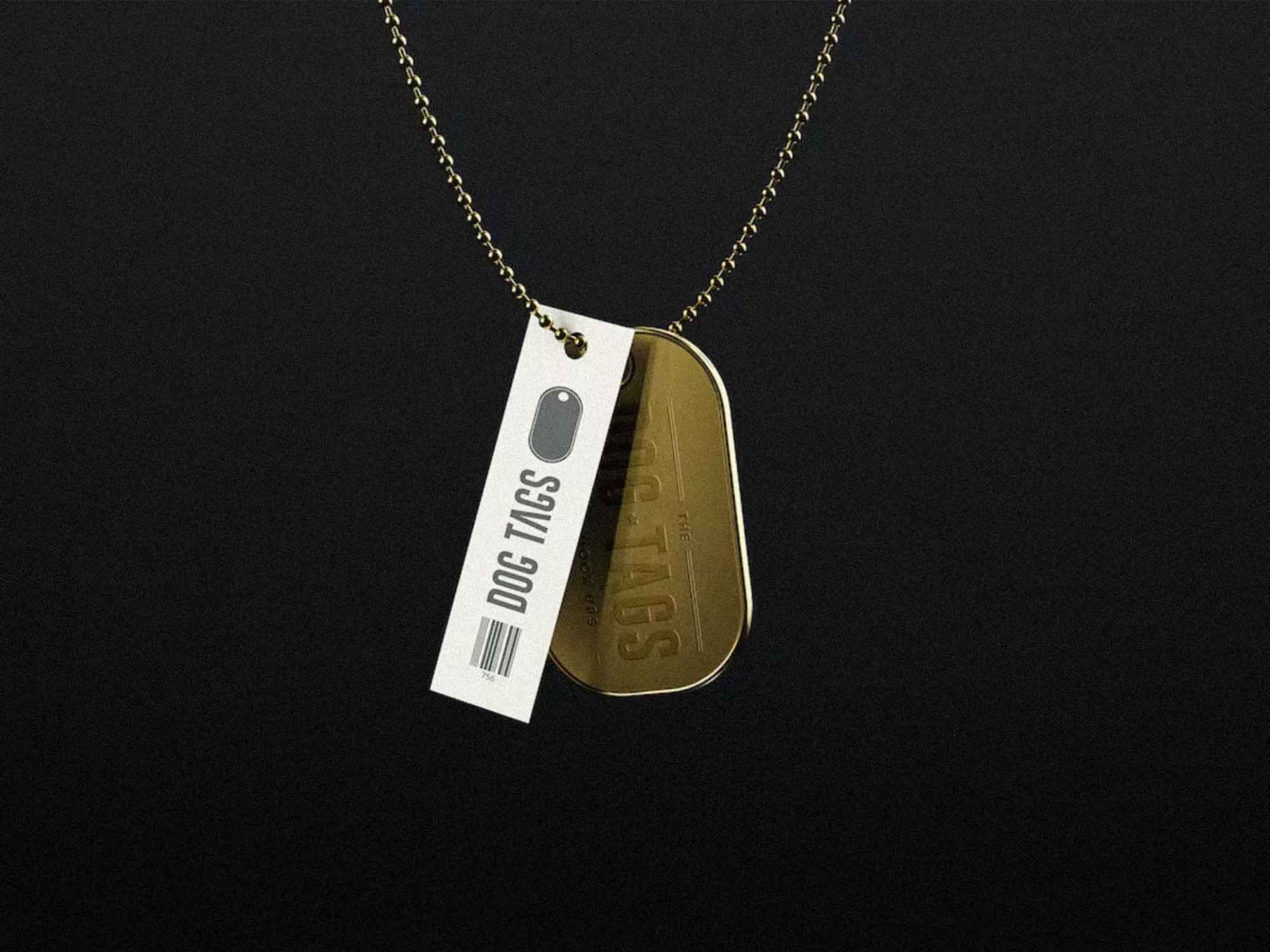 Free Dog Tag Mockup (PSD)