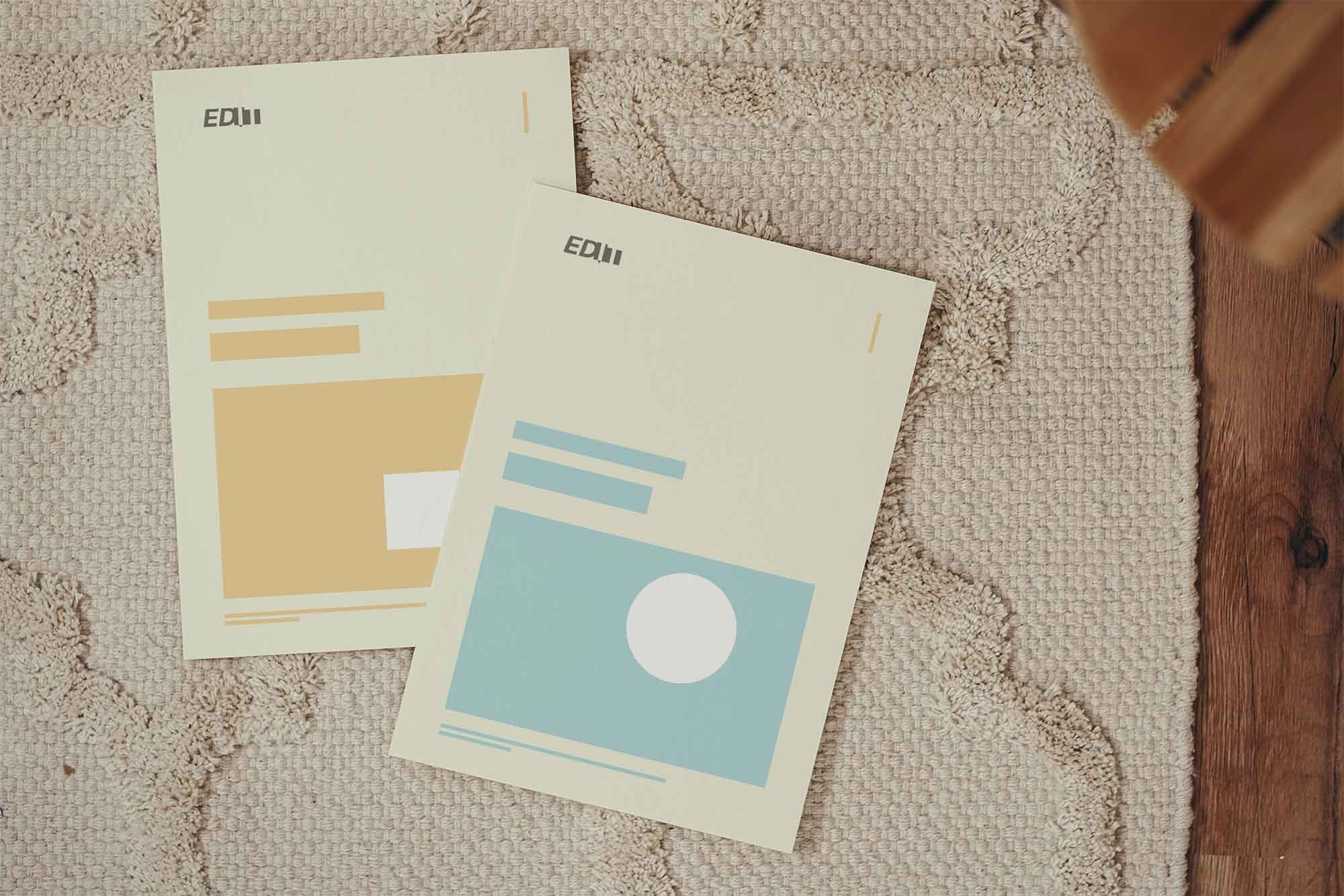 Free Double A4 Flyer Poster Mockup (PSD)