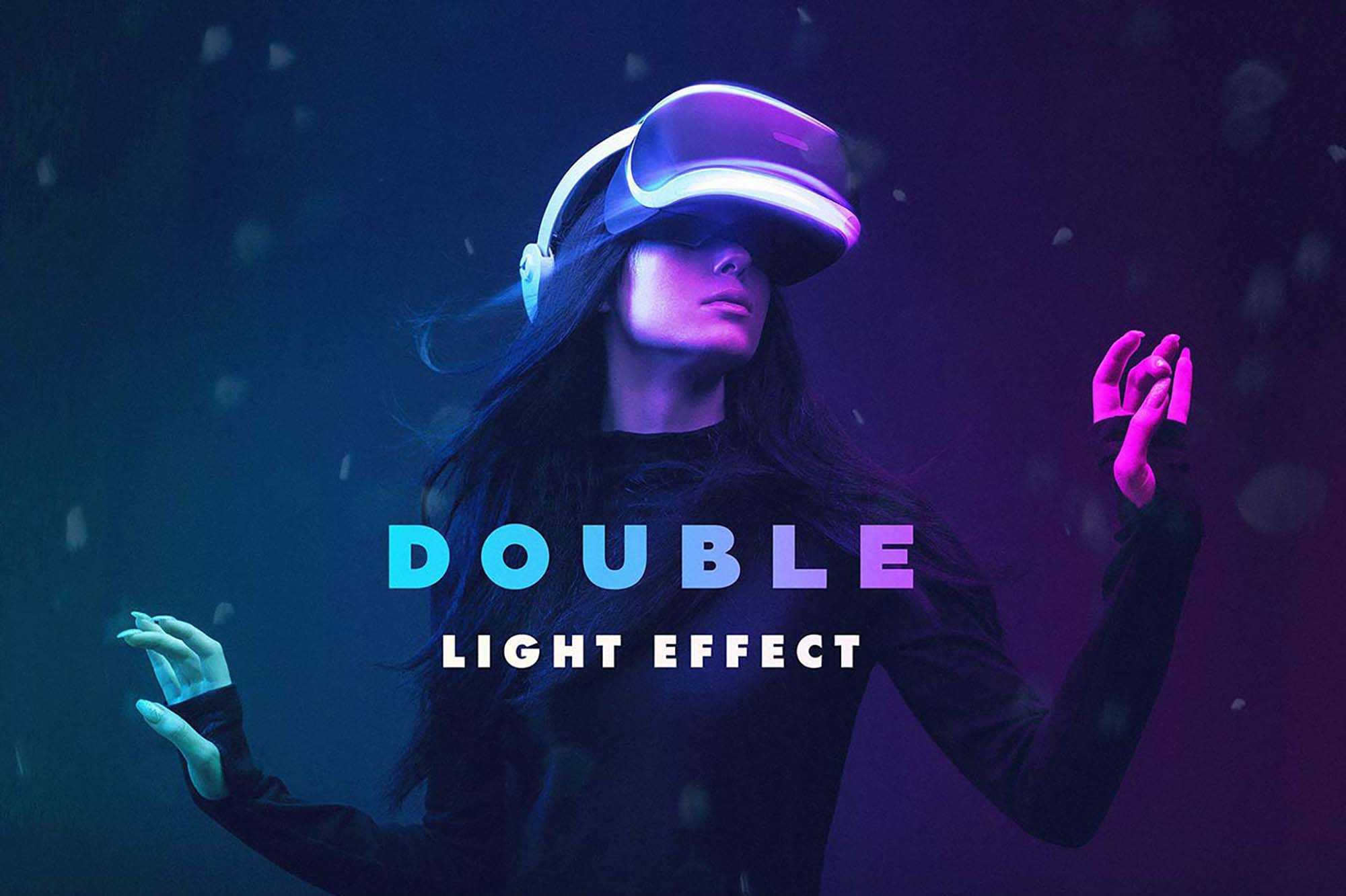 Free Double Light Photoshop Effect (PSD)