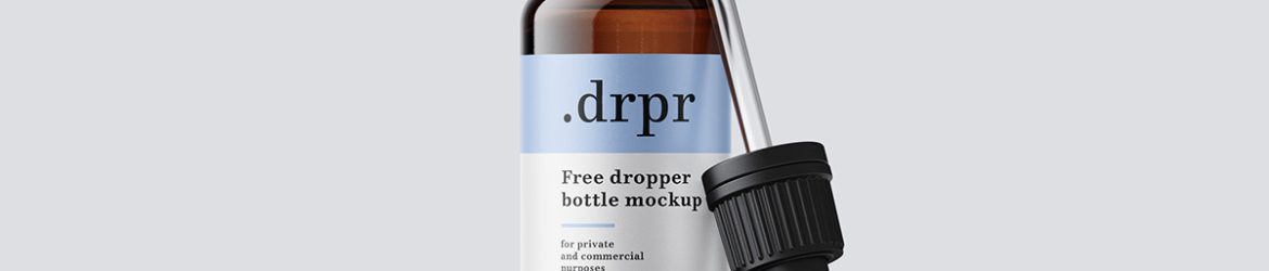 Free dropper bottle mockup