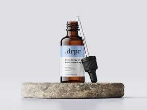 Free dropper bottle mockup
