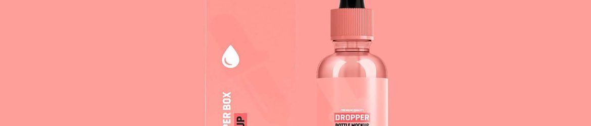 Free Dropper Bottle Packaging Mockup (PSD)