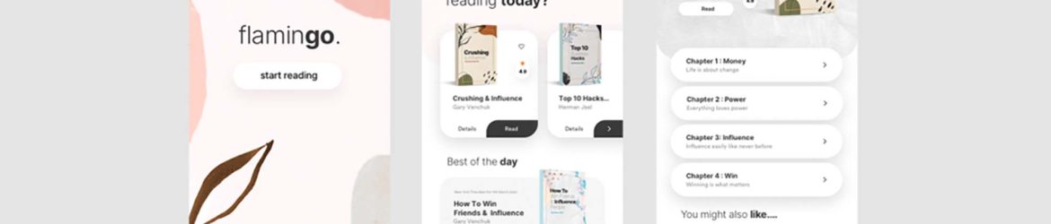 Free Ebook App UI Template (PSD)