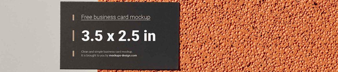 Free Elegant Business Card Mockup (PSD)