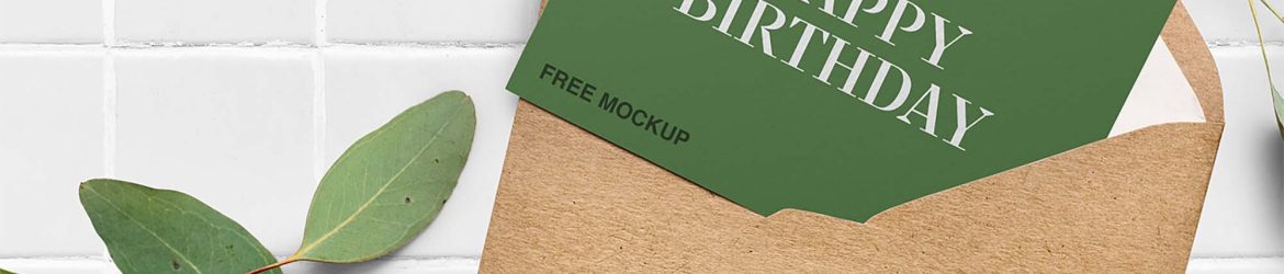 Free Elegant Greeting Card Mockup (PSD)