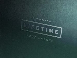 Free Embossed Logo Mockup (PSD)