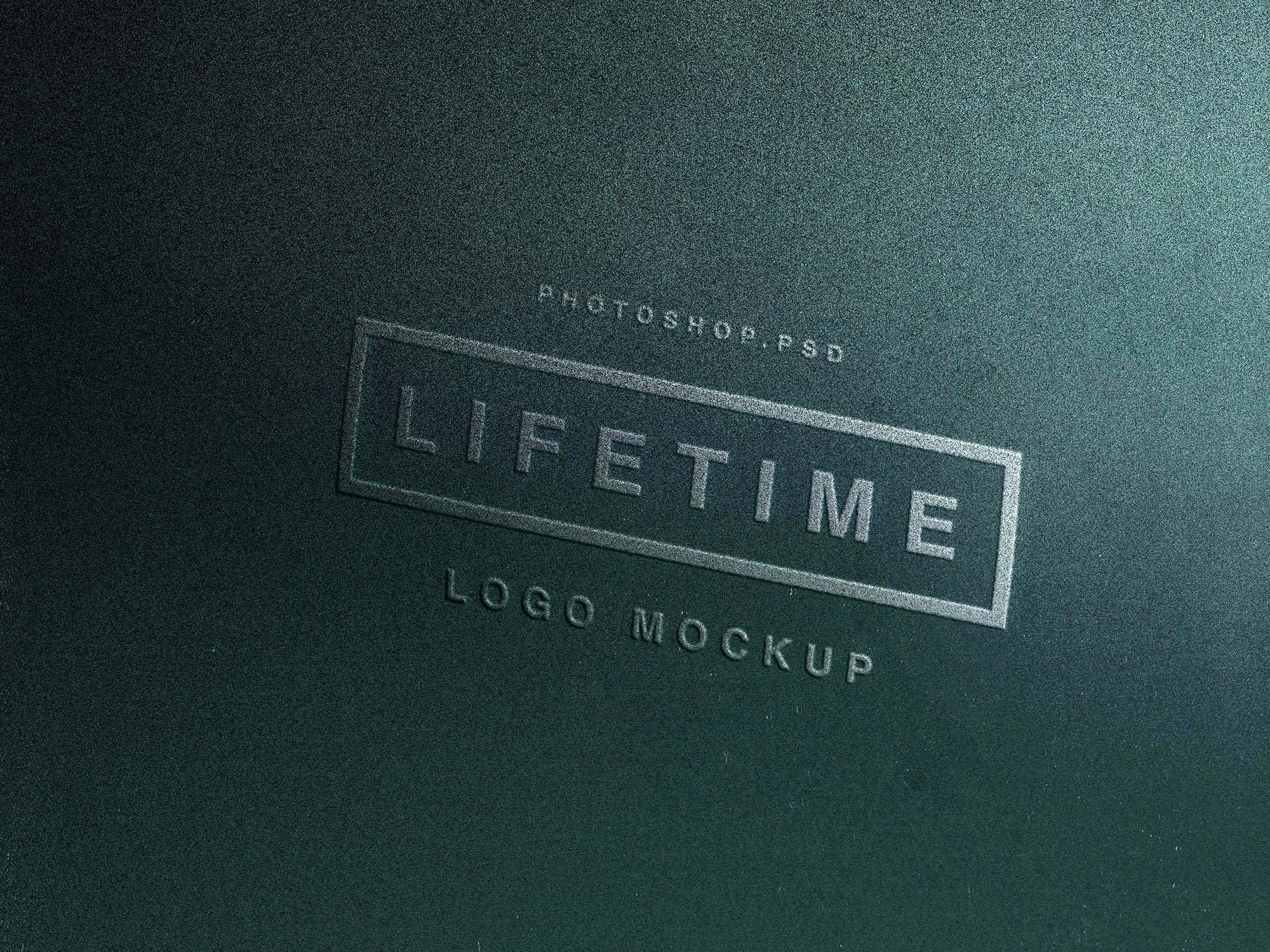 Free Embossed Logo Mockup (PSD)