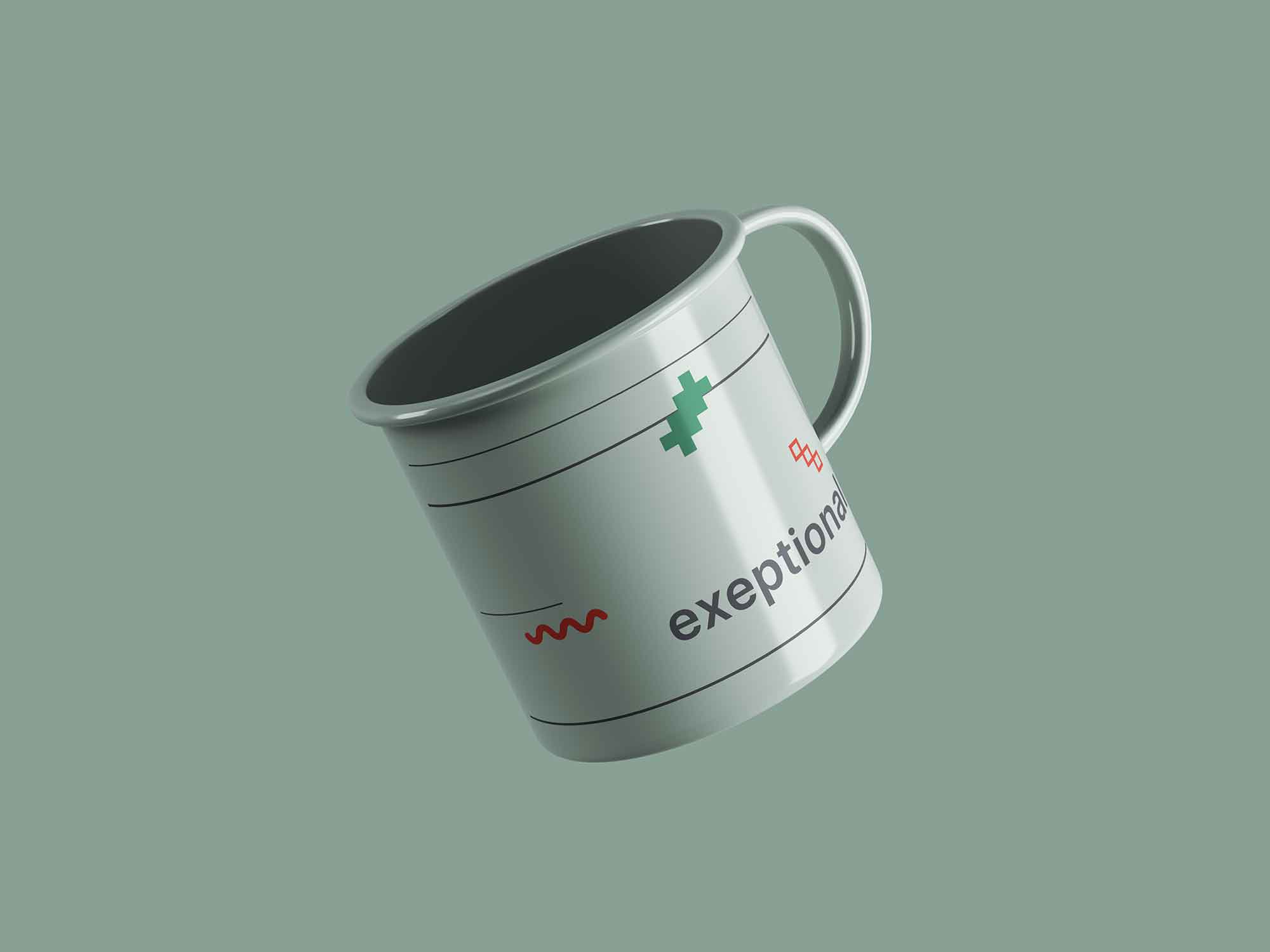 Free Enamel Mug Mockup