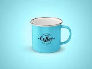 Free Enamel Mug Mockup (PSD)