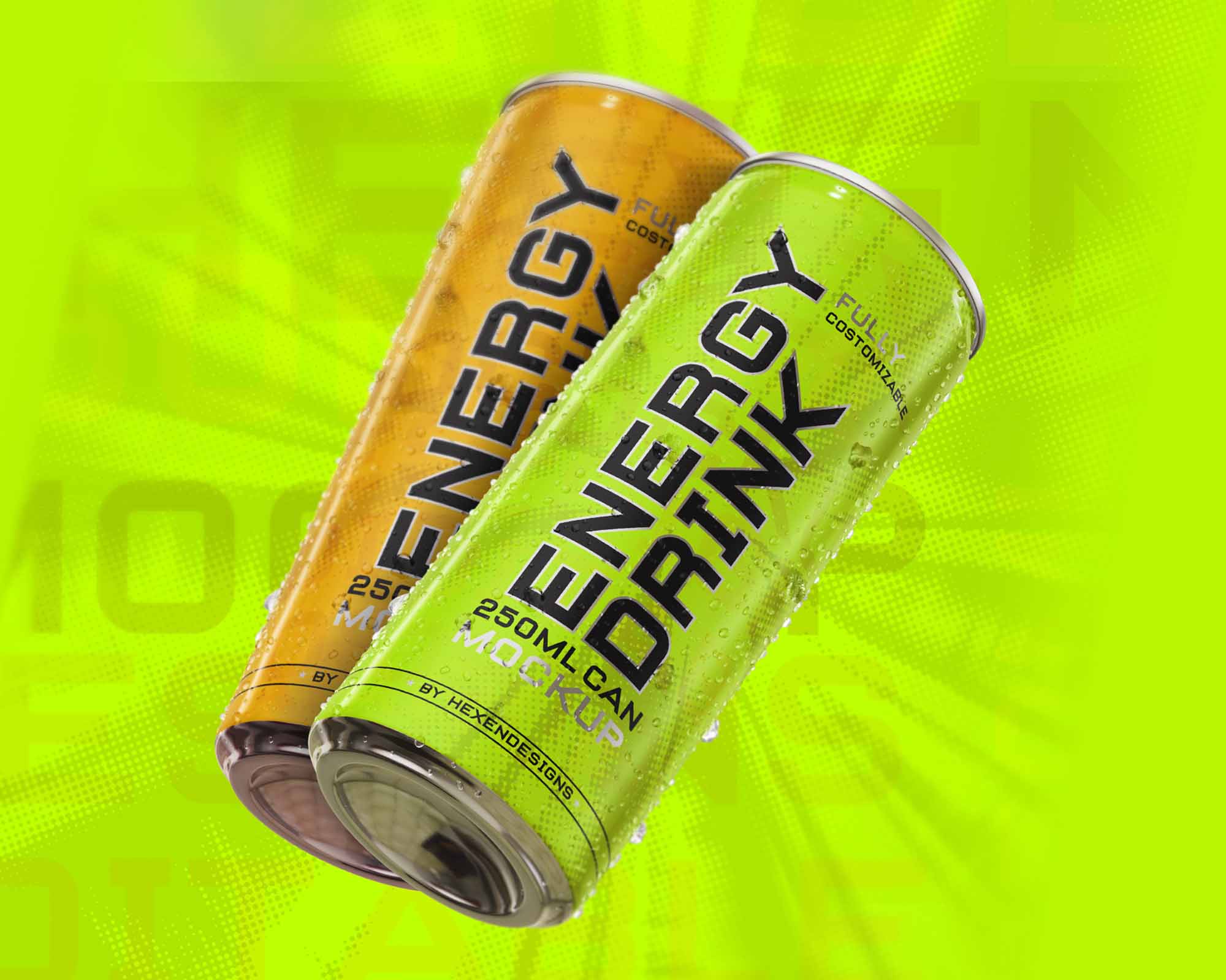 Free Energy Drink Mockup (PSD)