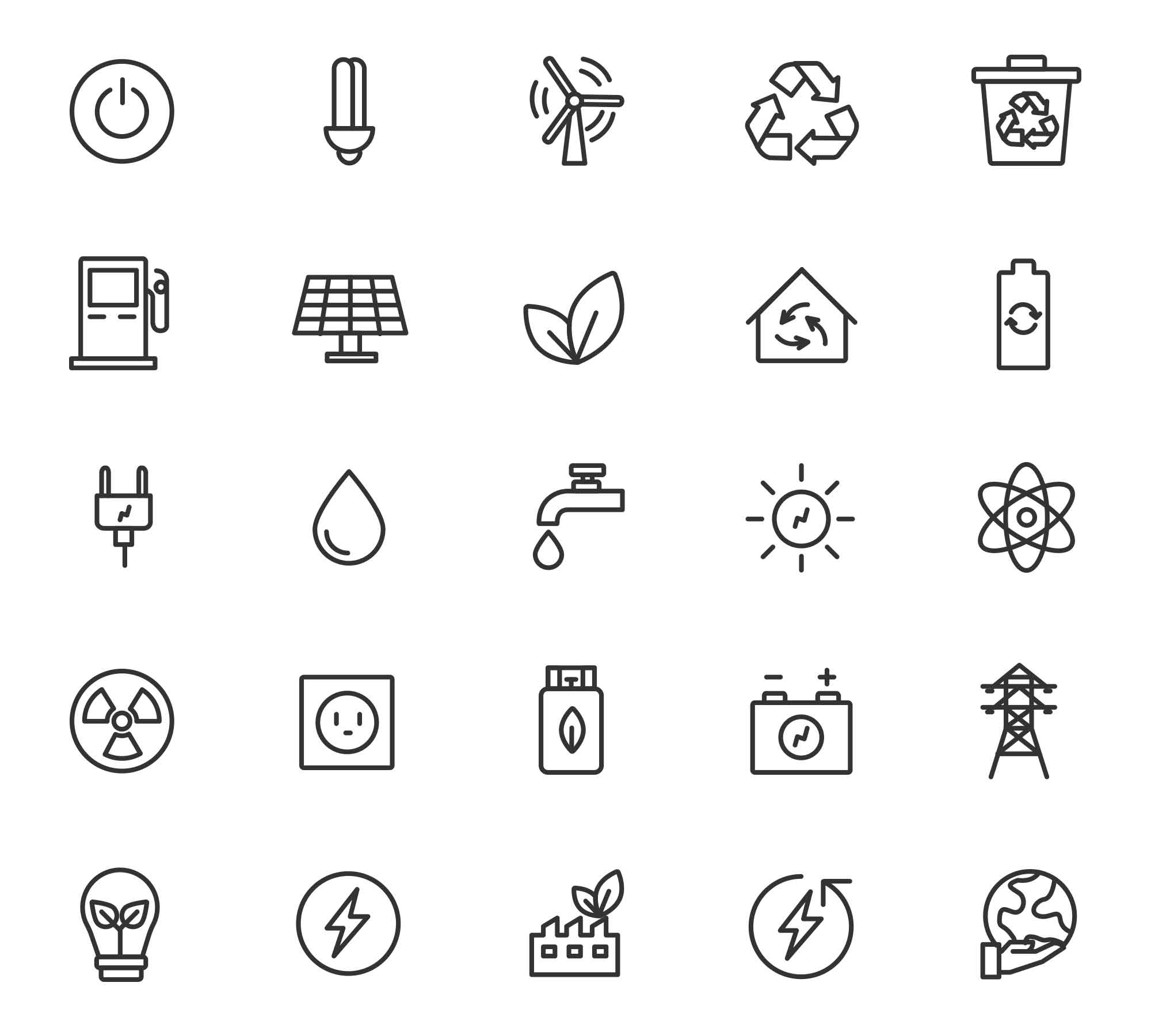 Free Energy & Ecology Icons