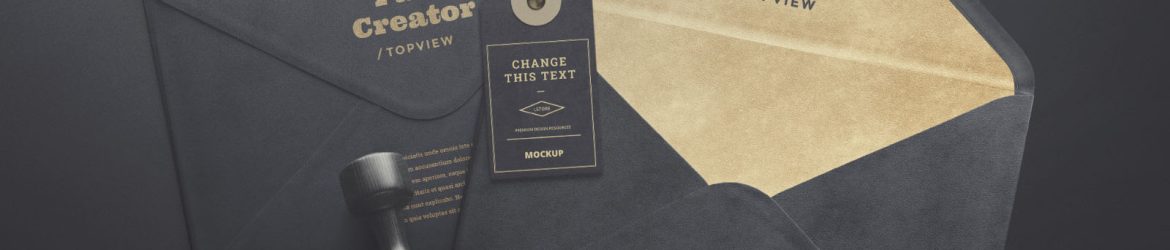 Free Envelope and Tag Mockup PSD