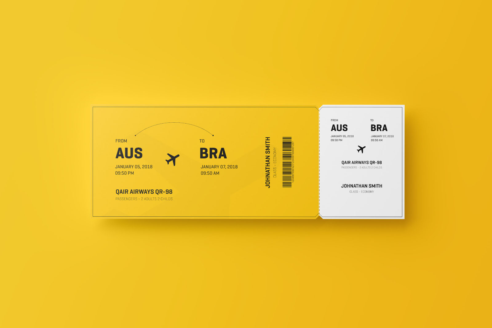 Free Event Ticket Mockup PSD