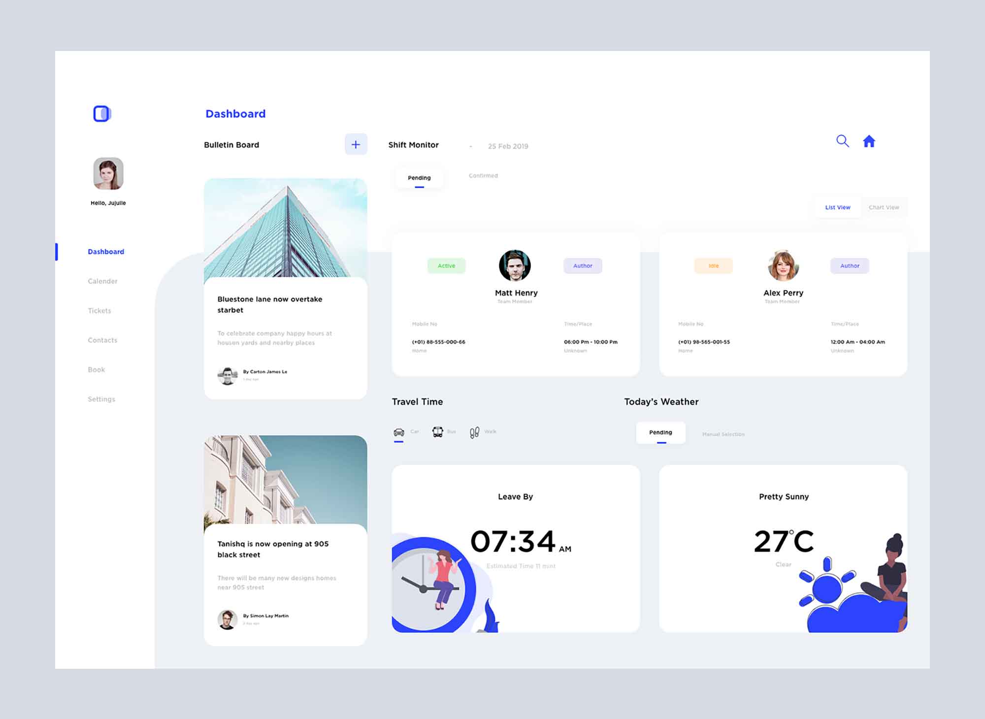 Free Exploration Dashboard Design (Sketch)