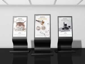 Free Expo Display Stand Poster Mockup (PSD)