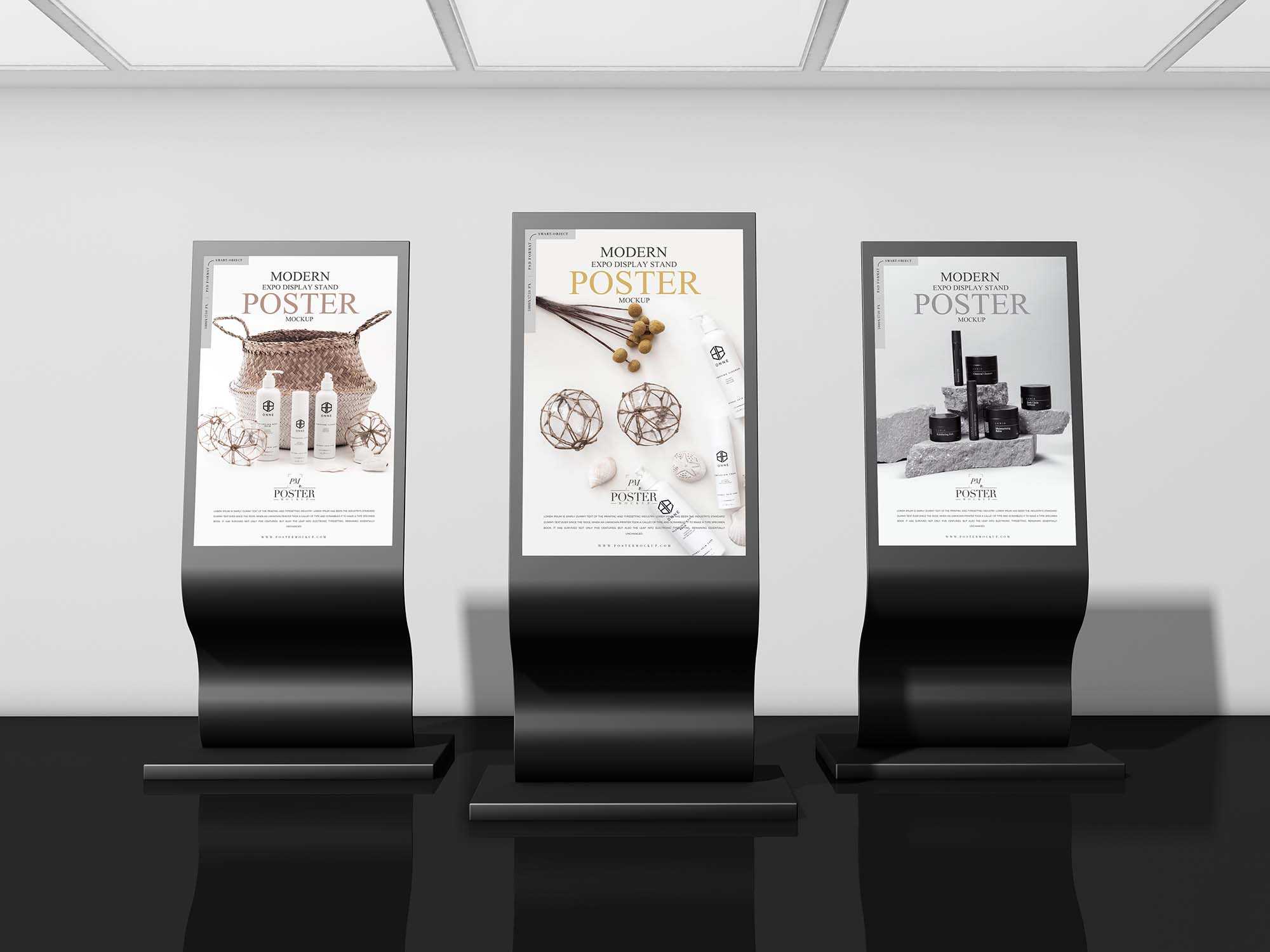Free Expo Display Stand Poster Mockup (PSD)
