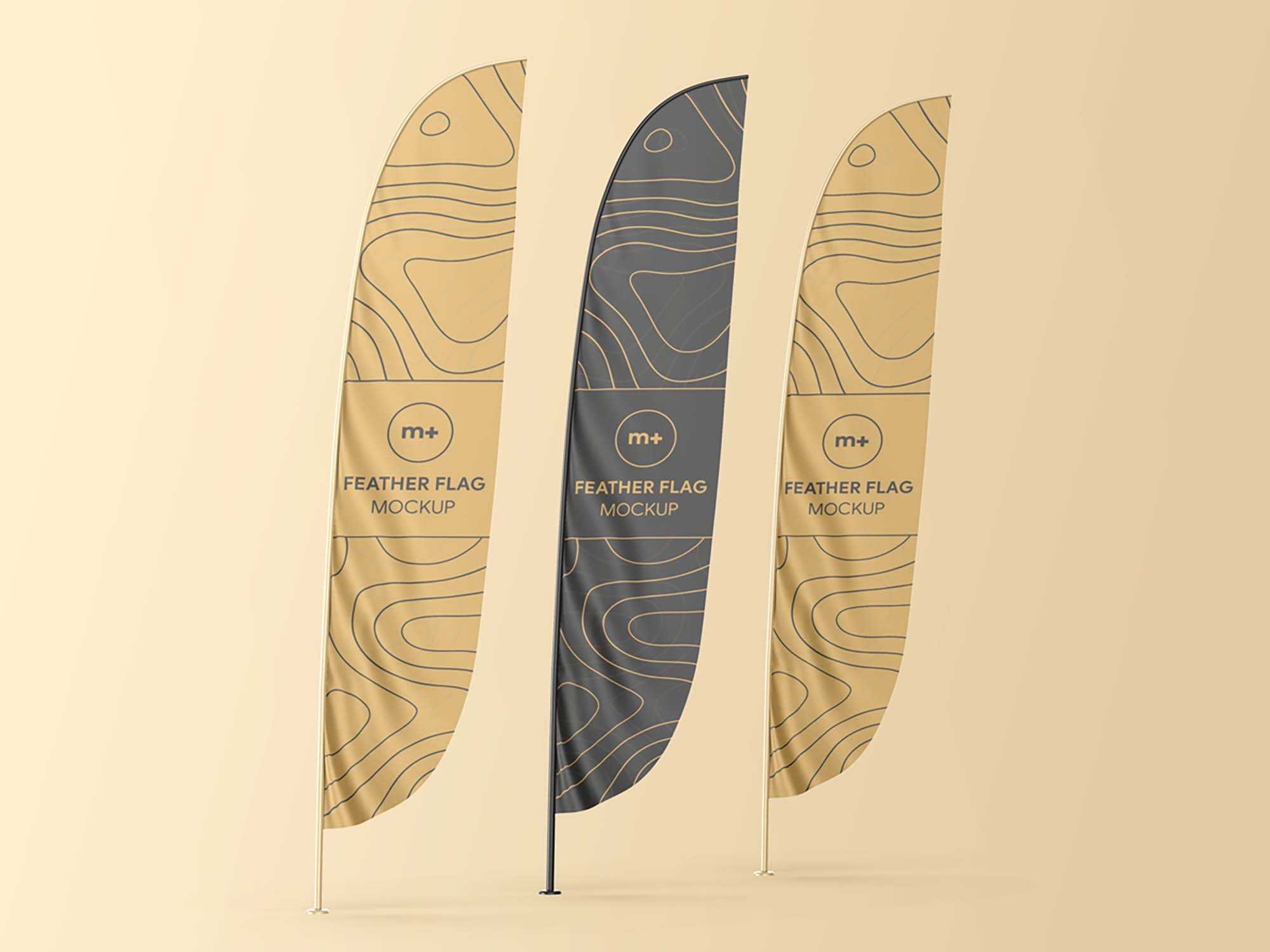 Free Feather Flag Mockup (PSD)