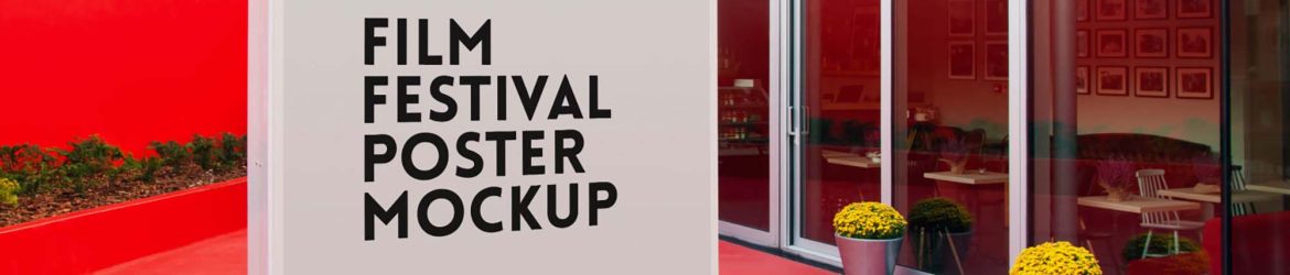 Free Film Festival Poster Mockup (PSD)