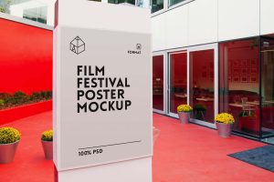 Free Film Festival Poster Mockup (PSD)