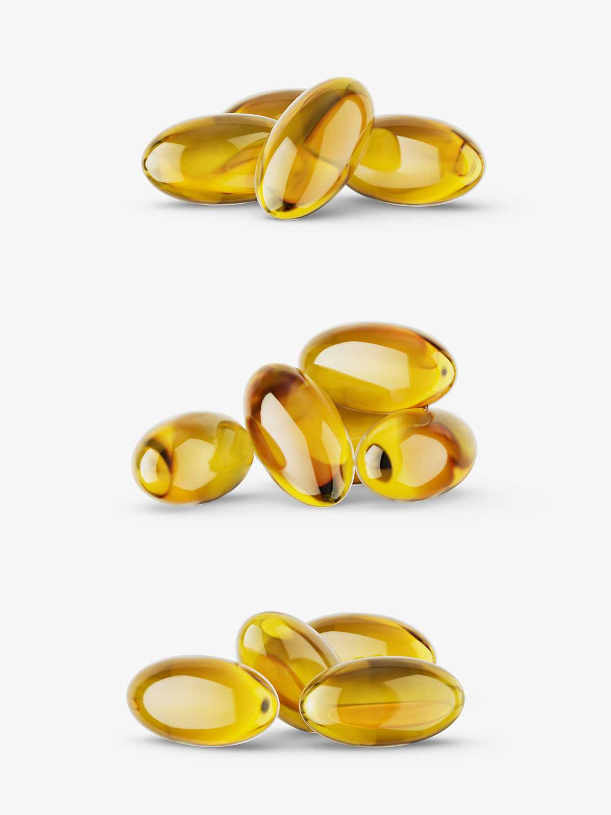 Free fish oil capsules mockup