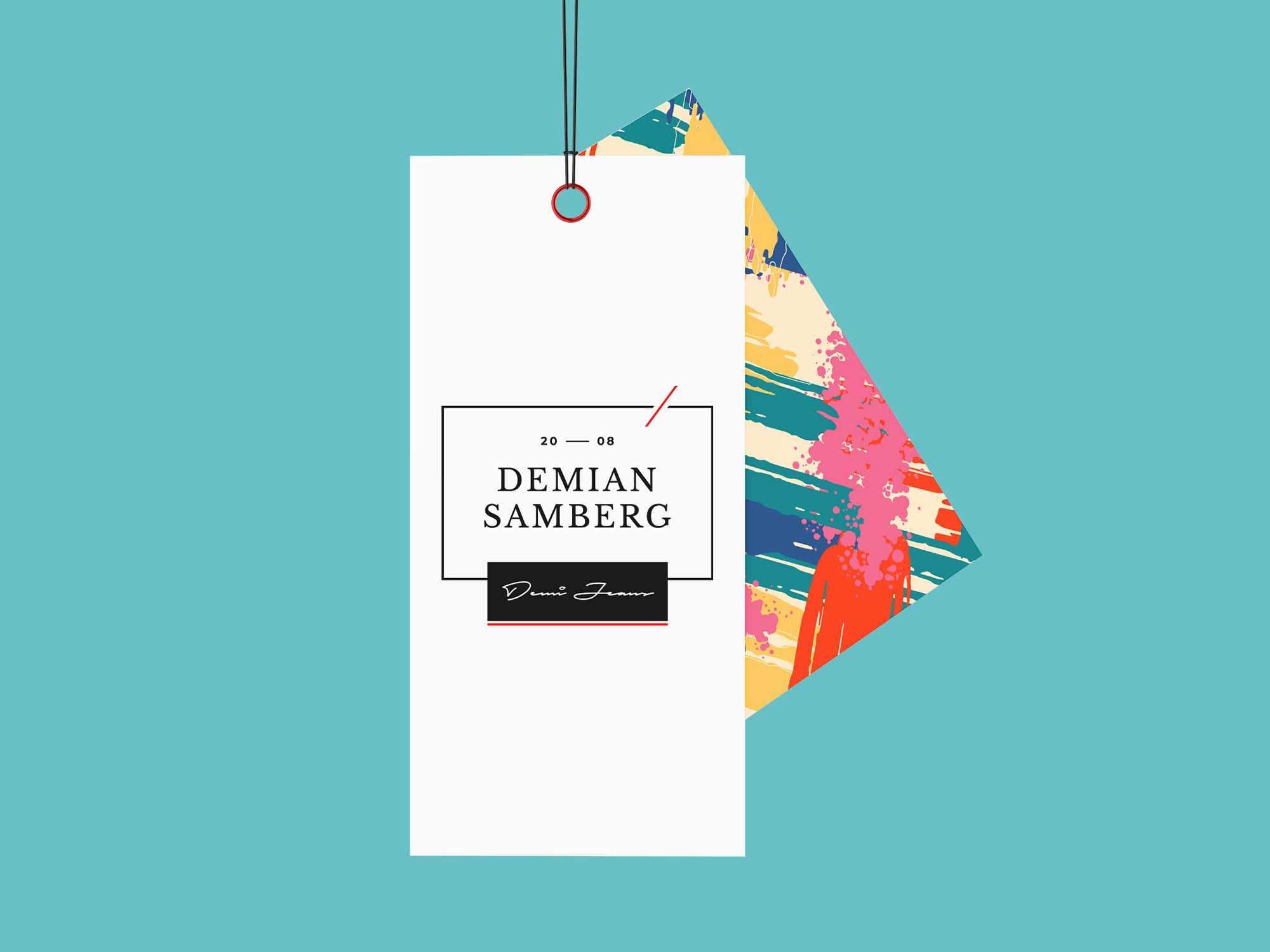 Free Flat Label Tag Mockup (PSD)