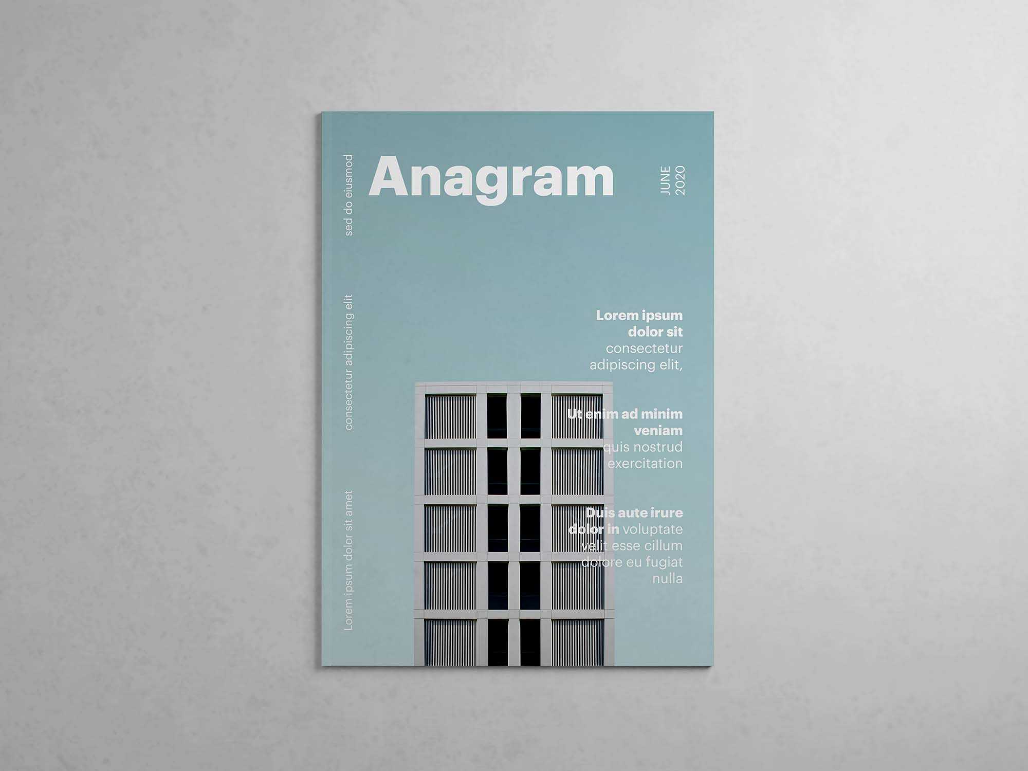 Free Flat Magazine Mockup (PSD)