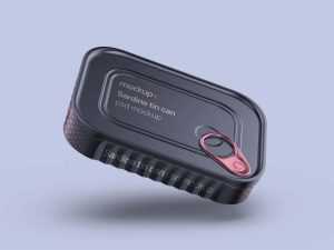 Free Floating Sardine Can Mockup (PSD)
