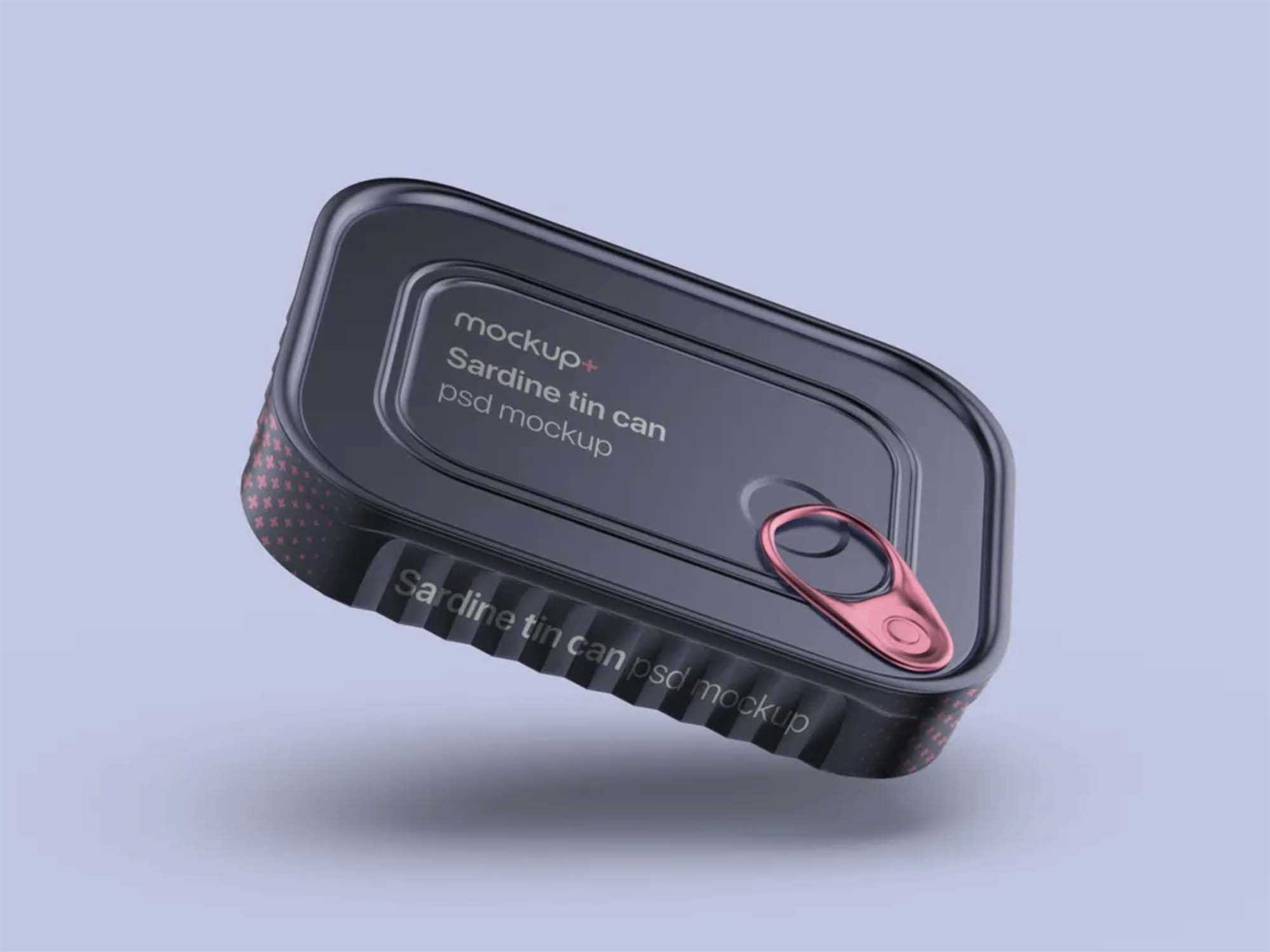Free Floating Sardine Can Mockup (PSD)