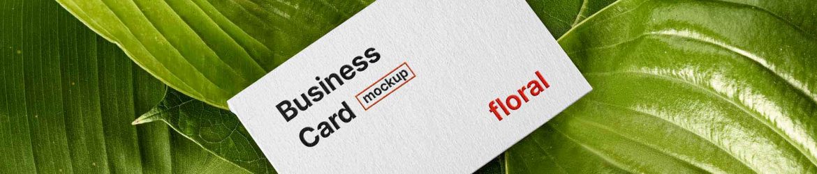 Free Floral Business Card Mockup (PSD)