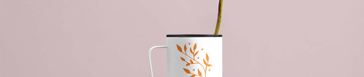 Free Flower Cup Mockup (PSD)