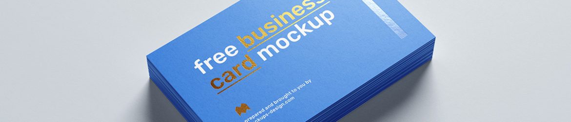 Free foil business card mockup