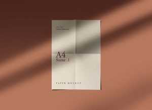 Free Fold Paper Mockup (PSD)