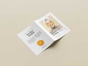 Free folded A5 flyer mockup - Instant Download