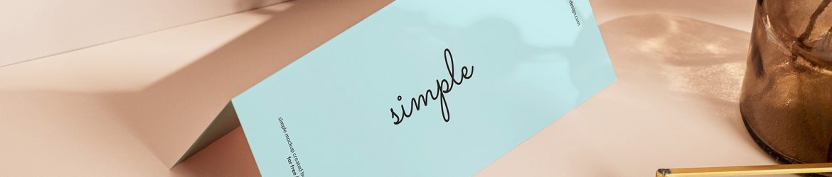 Free folded horizontal DL flyer mockup