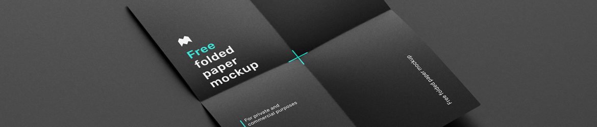 Free folded paper mockup
