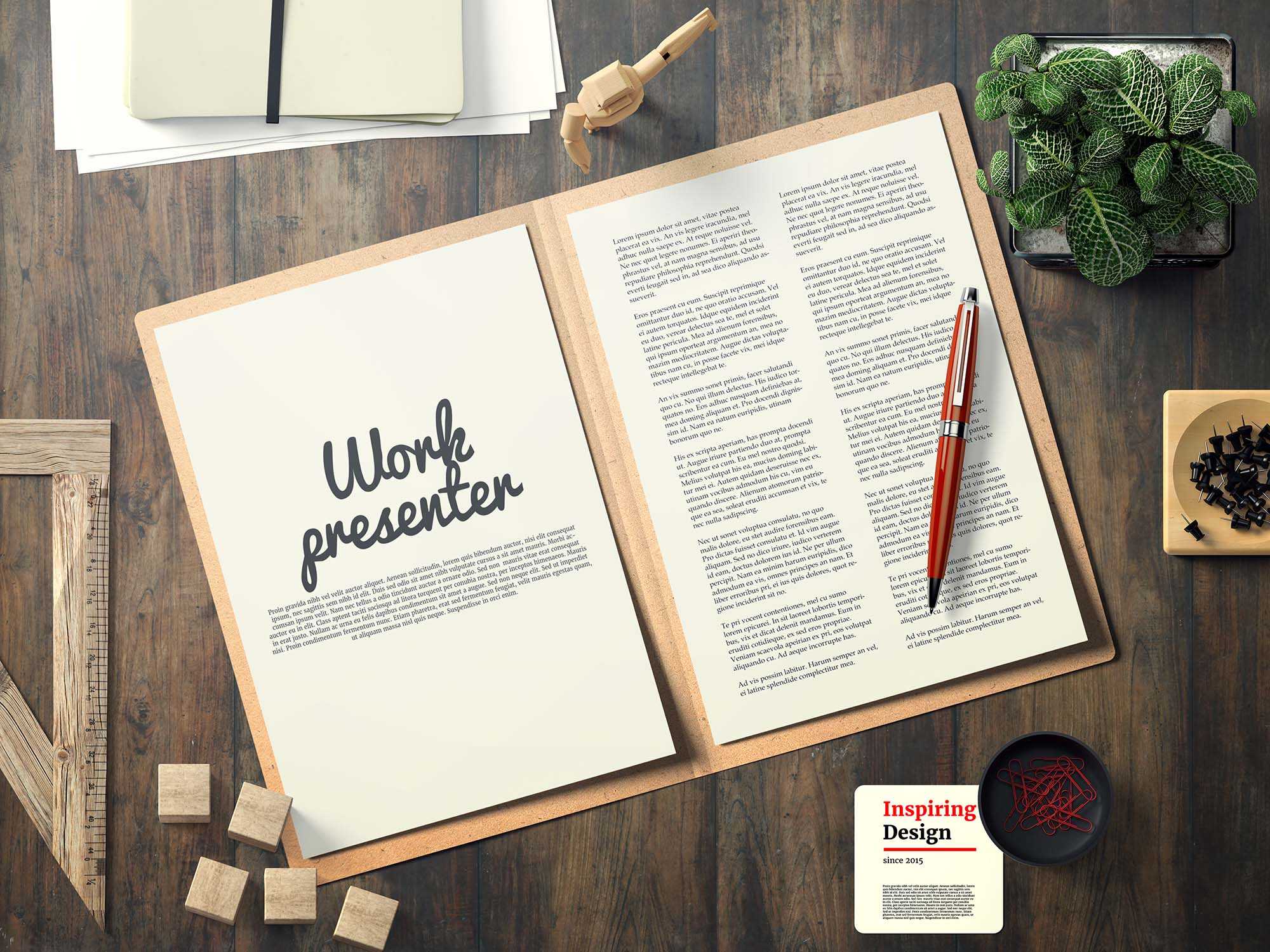 Free Folder Mockup (PSD)