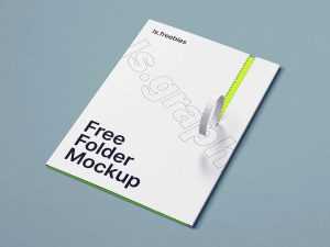 Free Folder Mockup with the Perforation (PSD)
