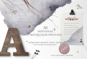 Free Folklore Watercolor Design Elements (PSD)