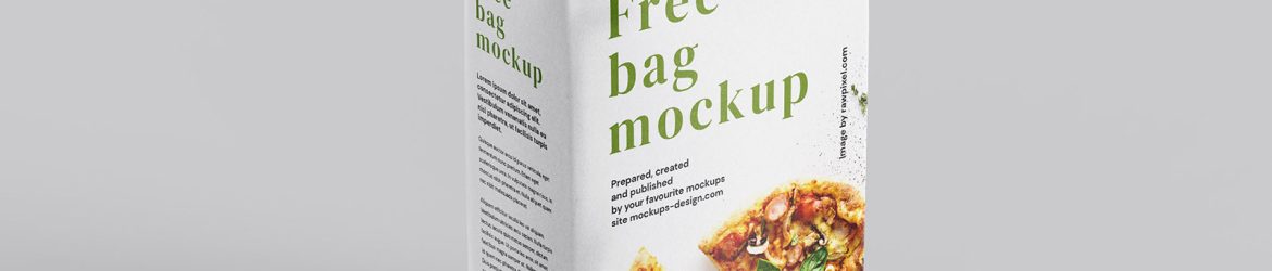 Free food bag mockup Free food bag mockup
