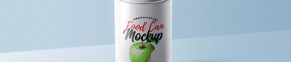 Free Food Can Tin Mockup (PSD)