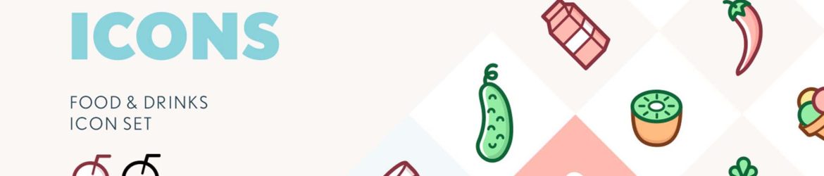 Free Food & Drinks Icons Set (Ai)