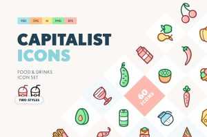 Free Food & Drinks Icons Set (Ai)