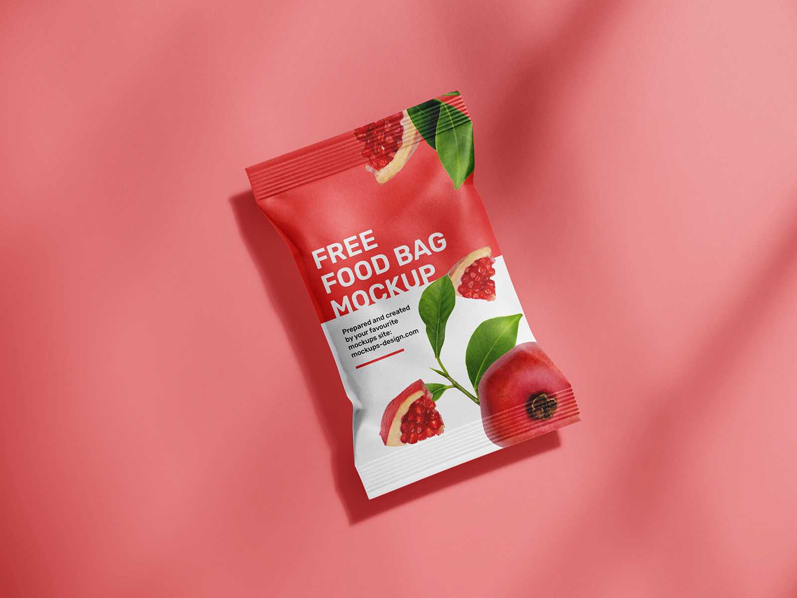 Free food pouch mockup