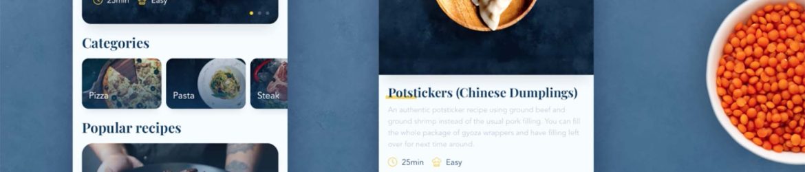 Free Food Recipes App Template (Sketch)