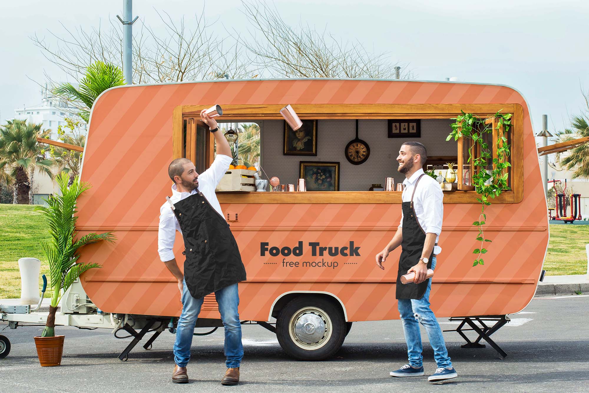 Free Food Truck Mockup (PSD)