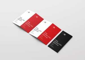 Free Four Fold Brochure Mockup (PSD)