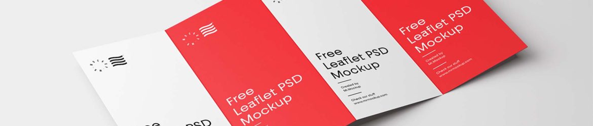 Free Four-Fold Brochure Mockup (PSD)