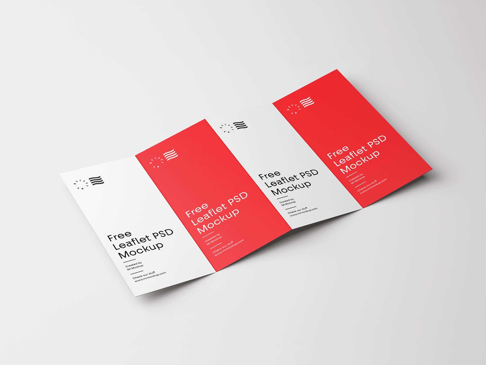 Free Four-Fold Brochure Mockup (PSD)